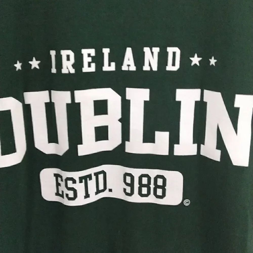 Dublin Ireland T-shirt, Small, Dark Green , Like New